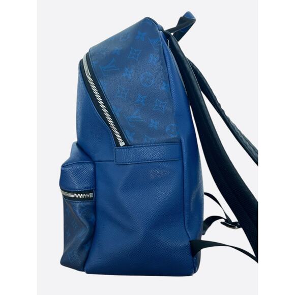 Louis Vuitton Blue Taigarama Monogram Discovery Backpack - Picture 4 of 6